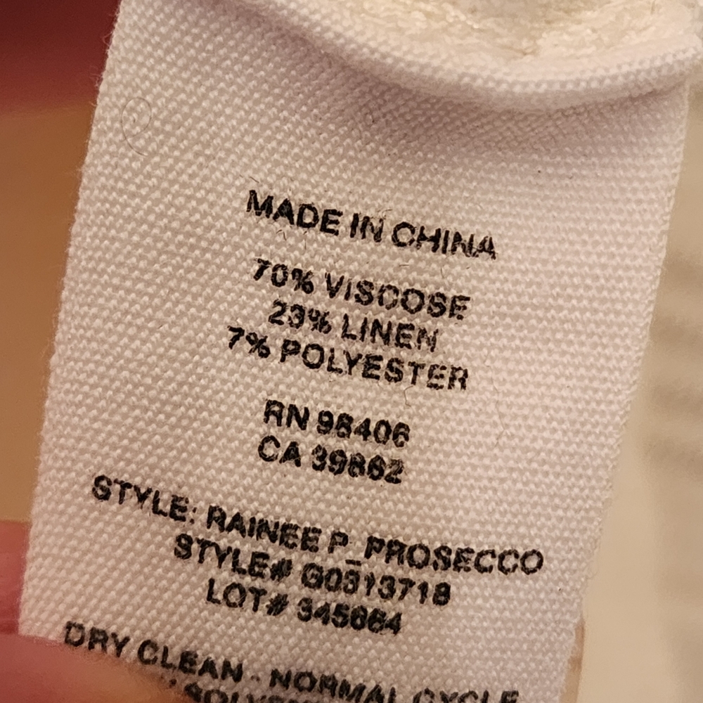 Theory Knit Variegated Stripe Lightweight Semi Sheer/ Linen Blend Size XS/P - Picture 13 of 13